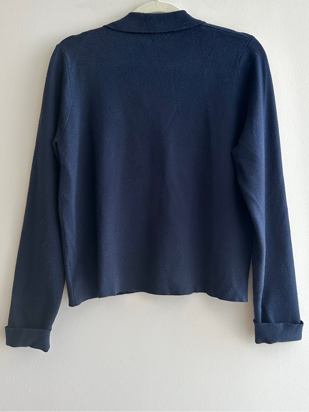 T Tahari Women’s Navy Blue Button Down Cardigan Sweater Jacket, Size Medium - Picture 11 of 16